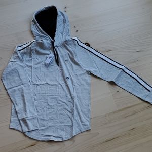 Boys Hollister Hooded Long Sleeve Tee